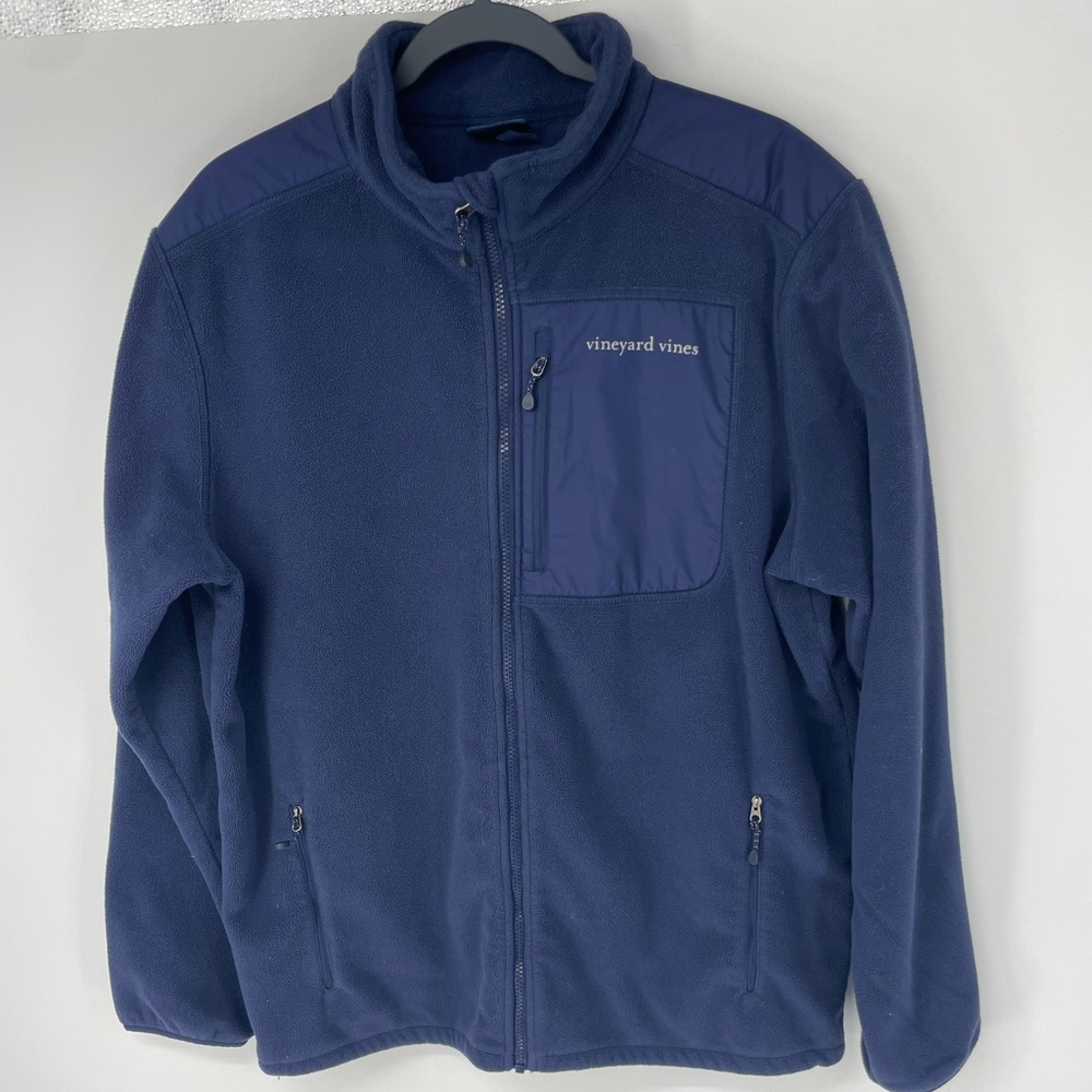 Vineyard Vines Men’s Blue Full Zip Jersey Jacket